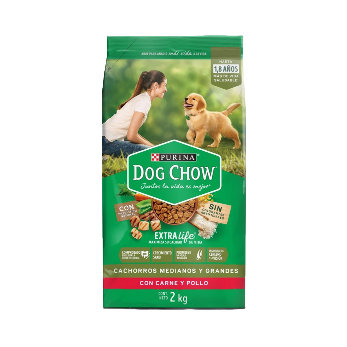 Dog Chow Puppy Med Gnd Carne Pollo