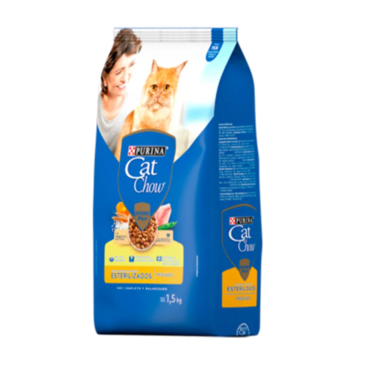 Imagen de bolsa de Cat Chow Esterilizados Pescado, Frente