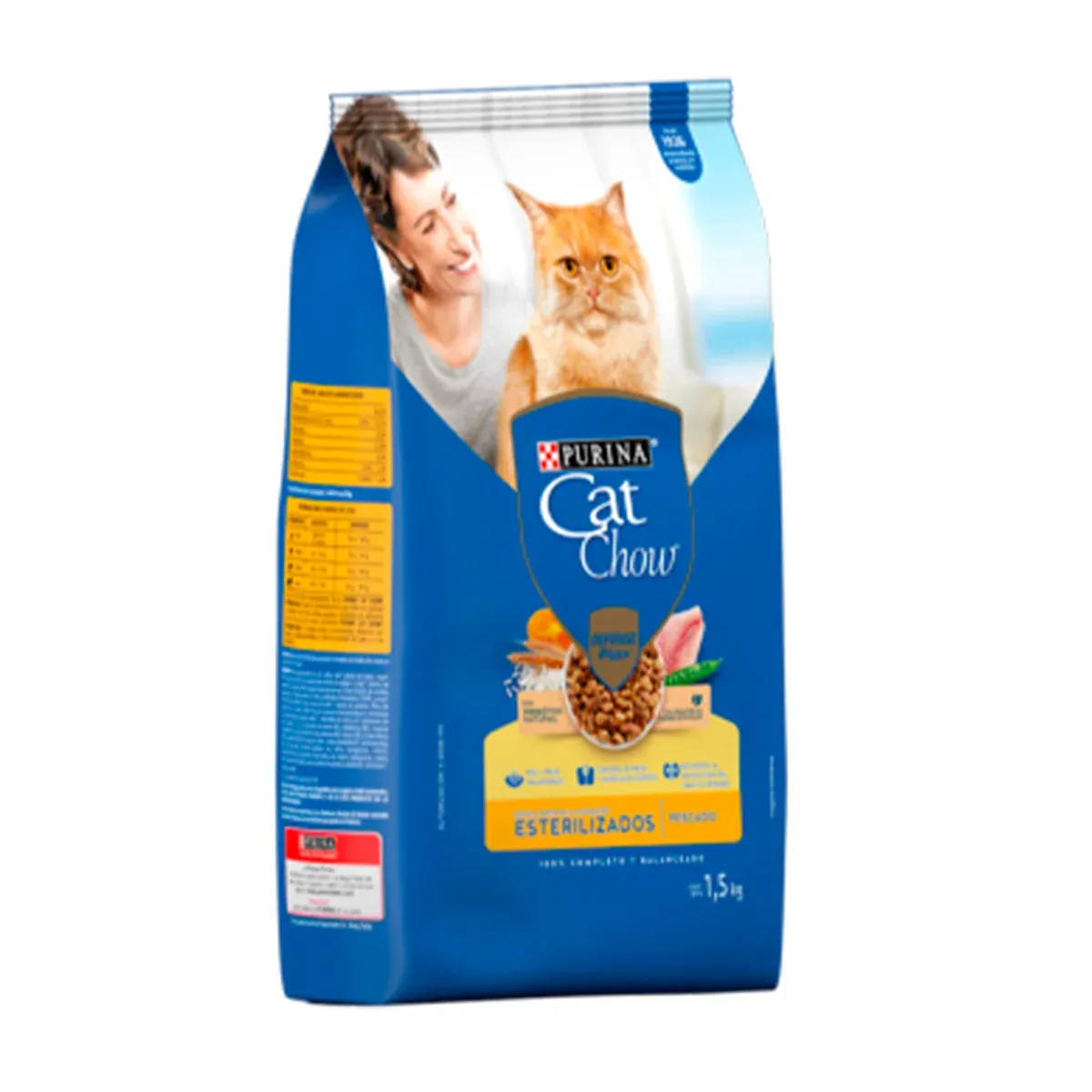 Imagen de bolsa de Cat Chow Esterilizados Pescado, Frente